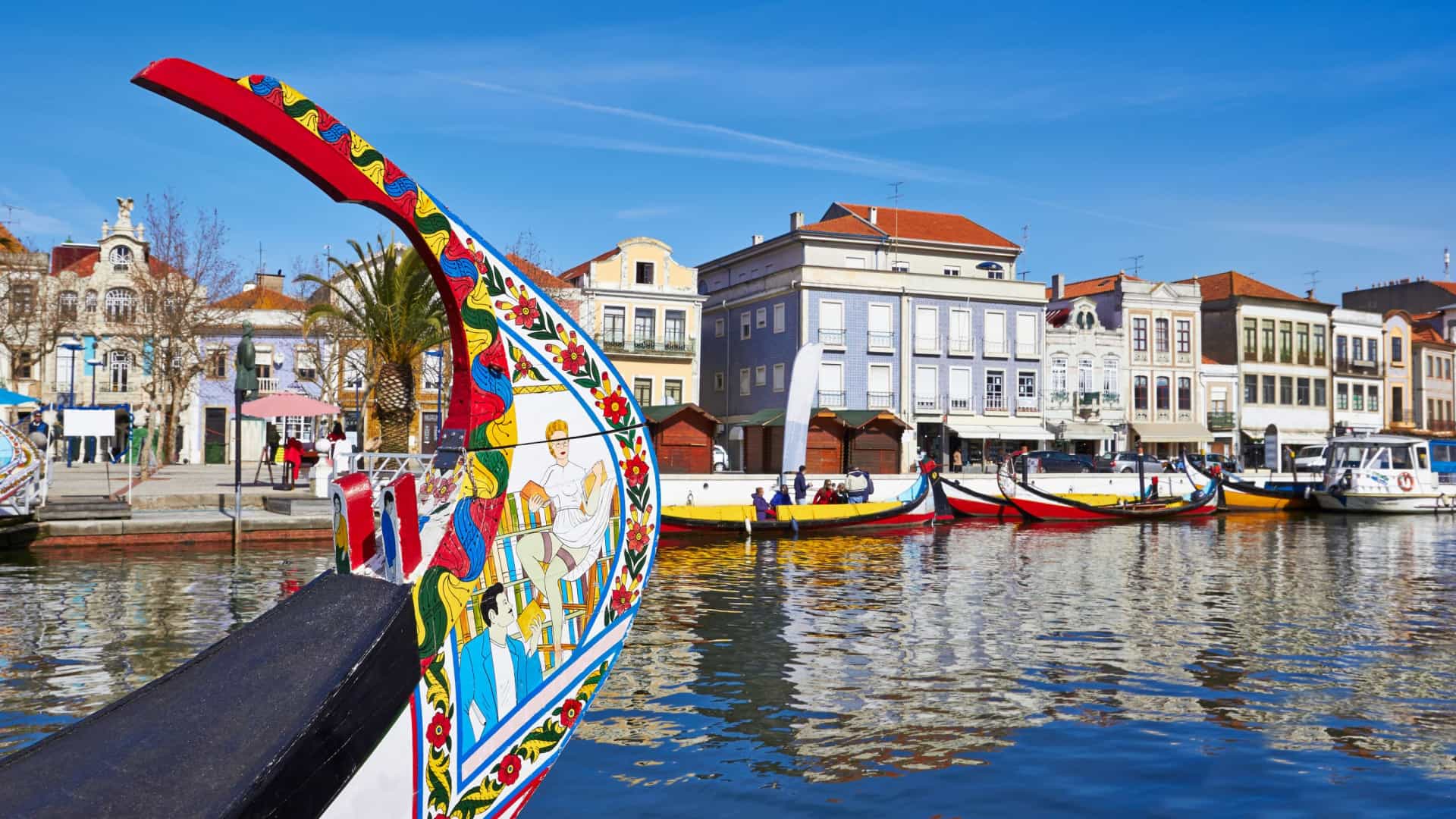 Traditionele Moliceiro-boot in Aveiro
